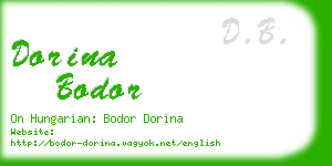 dorina bodor business card